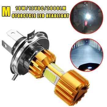 

H4 LED Headlight Bulbs Universal DC 12V 18W 2000LM 6500K Hi/Lo Beam Light White LED COB Motorcycle Headlight Lamp