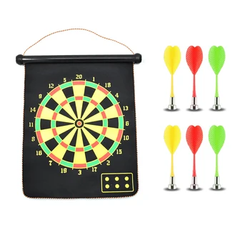 

15 Inches 6 Pcs Magnetic Dart Board Darts Suit Dartboards Darts Plate Of Safety Dart Safety Game Board Toy For Family
