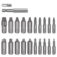 

EcotsonDeco 22 Pieces Damaged Screw Extractor Kit Stripped Screw Extractor Set All-purpose HSS Broken Screw Remover Set