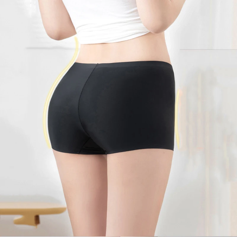 4 Pcs/lot High-end Ladies Ice Silk Seamless Safety Pants Summer