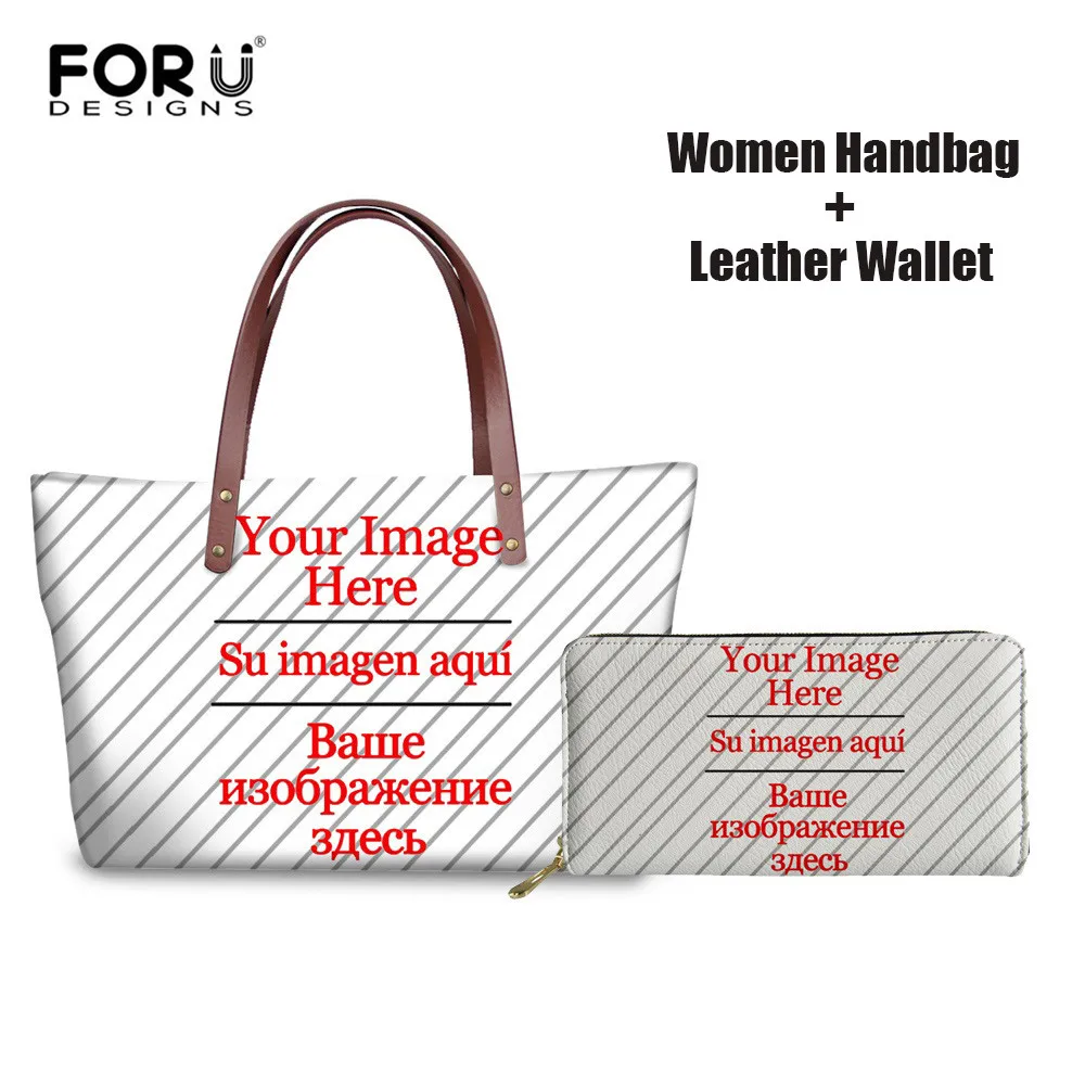 FORUDESIGNS/женская большая сумка с длинным бумажником, подгонянное изображение, креат ваш собственный стиль, женская сумка на плечо, сумка для покупок на открытом воздухе