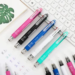 Bolígrafo Multicolor 6 en 1 de 0,7mm, bolígrafo con 1 lápiz automático de plomo, suministros de escritura para escuela y oficina, material de papelería, 3 unids/lote