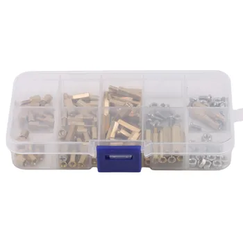 

120pcs / Set Hexagon Nut Spacing Screw Brass Threaded Column Stainless Steel Screw Combination Set