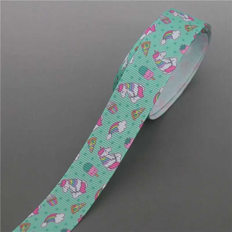 DUWES 50 ярдов конский напечатанный Grosgrain ленточный аксессуар Hairbow головной убор украшение «сделай сам» оптом OEM D1145