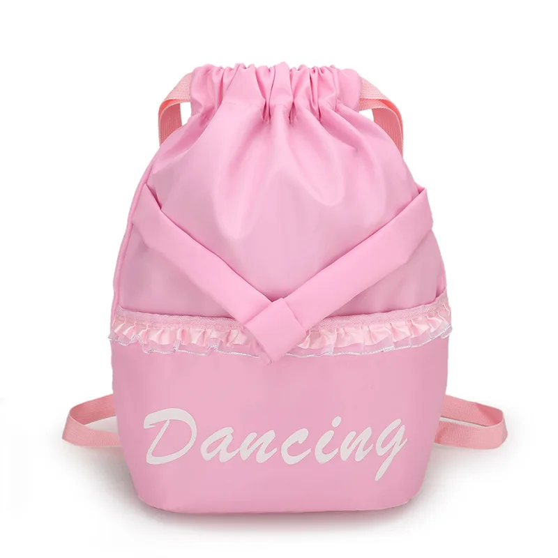 Ruoru Drawstring Ballet Dance Bag Kid Ballet Bag for Children Ballerina School Dance Backpack Kids Adult Gym Dancing Backpack