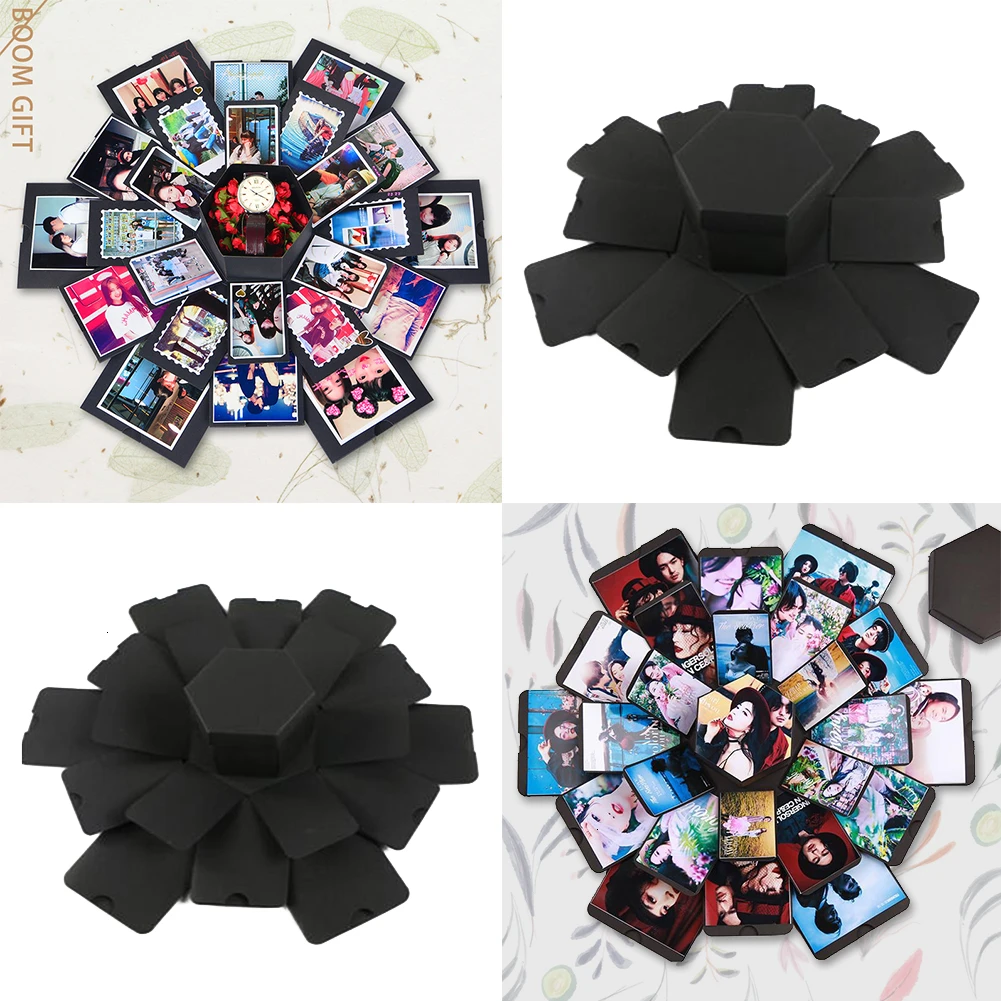 

DIY Photo Album Gifts for Anniversary Viscose Photography Album Memorizing Hitting Book DIY Photos Explosion Box Presents