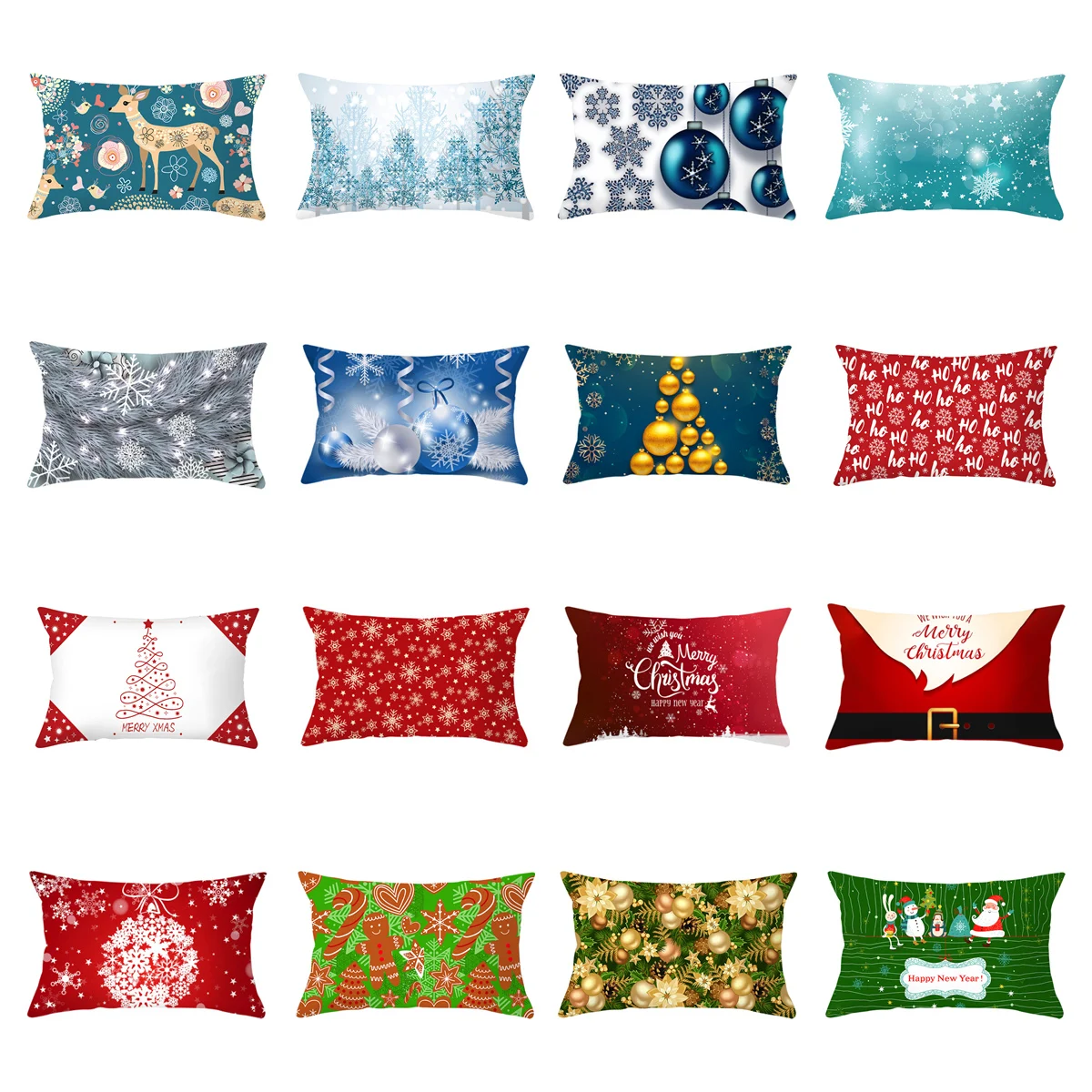 Christmas Cushion Cover 30x50cm Decorative Xmas Pillowcase Pillow Cover Home Decor Decoration Cushion Covers