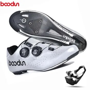 

Boodun Carbon Fiber Road Cycling Shoes sapatilha ciclismo Breathable Bicycle Locking Shoes Quick-drying Waterproof Cycling Shoes