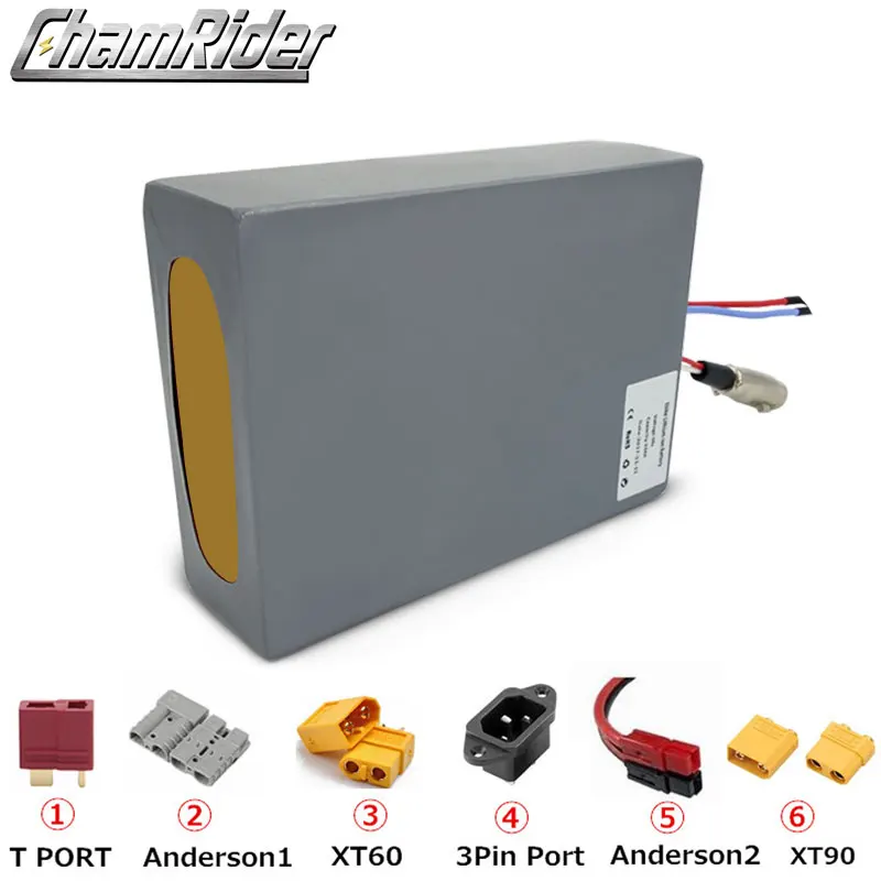 Clearance Chamrider 48v Battery 36v Ebike Battery 10AH Battery for Electric Bike 17AH Electric Bicycle Battery Lithium Li-ion Battery Pack 1