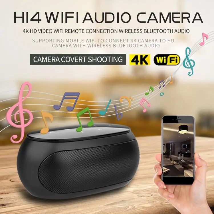 Kuulee HD WIFI H14 Security with Night Vision Camera Wireless IR Bluetooth Portable Outdoor Speaker