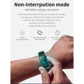 

Smart Bracelet Dark Skin Heart Rate 1.14 '' IP68 Waterproof Sport Pedometer Blood Pressure Monitoring Smart Bracelet