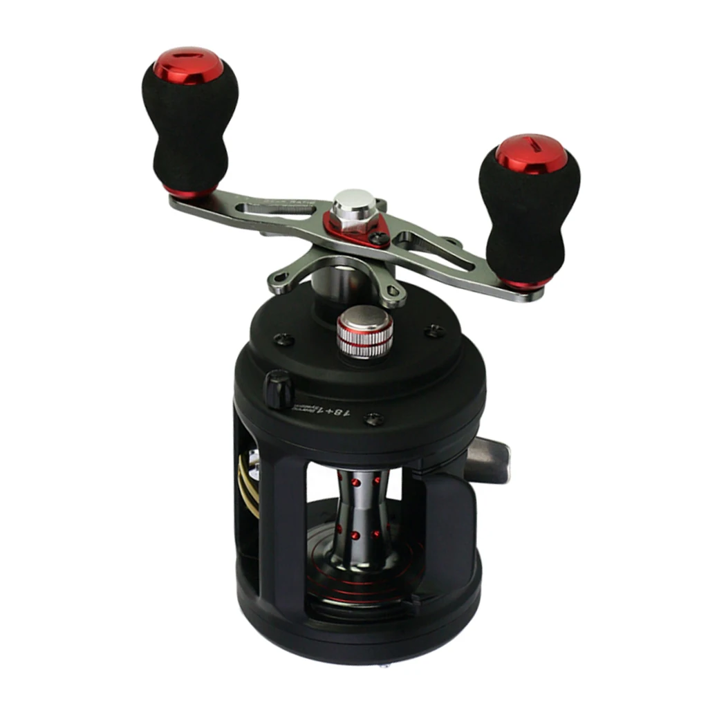 Big Game Trolling Round Baitcasting Reel 18+1 BB Level Wind Reel Saltwater 