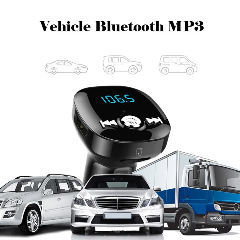 BC40 FM передатчик громкой связи автомобильный комплект автомобильный аудио mp3-плеер с двойной зарядное устройство usb Поддержка U диск/TF карта