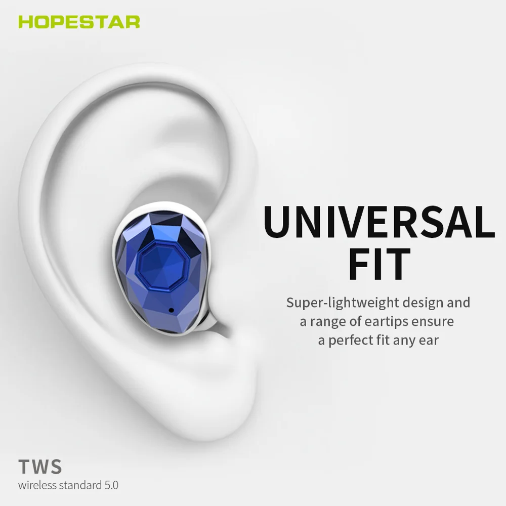 HOPESTAR E6 Bluetooth наушники TWS 5,0 с кристаллами бриллиантов, беспроводные наушники 3D стерео с зарядной коробкой