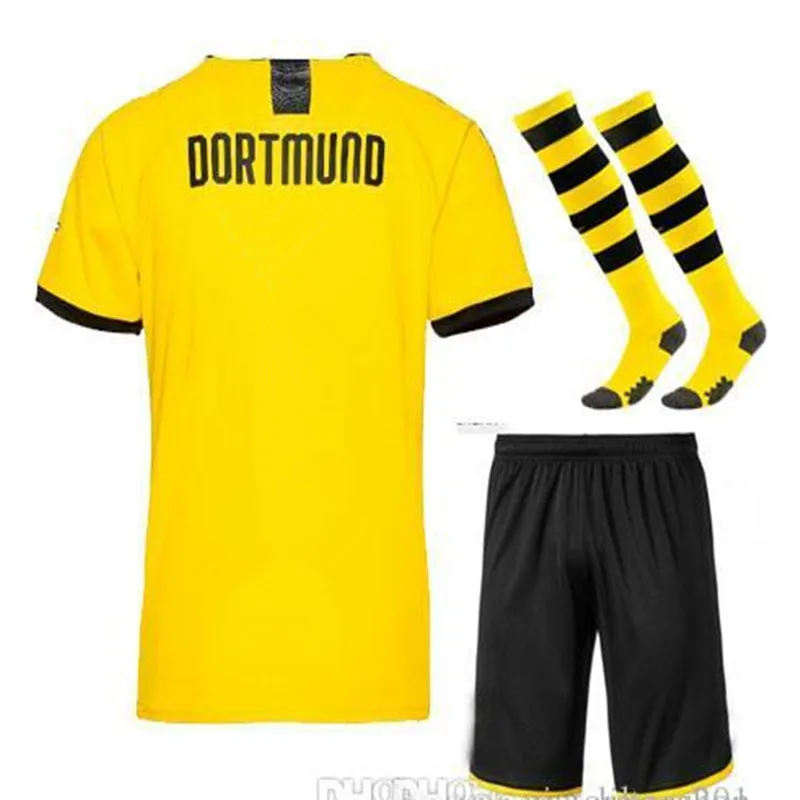 Набор для взрослых, 19/20, Дортмунд, Футбольная Футболка,,, GOTZE REUS PULISIC WITSEL, Детские майки, 19, 20, Dortmund, футбольная рубашка - Цвет: adults