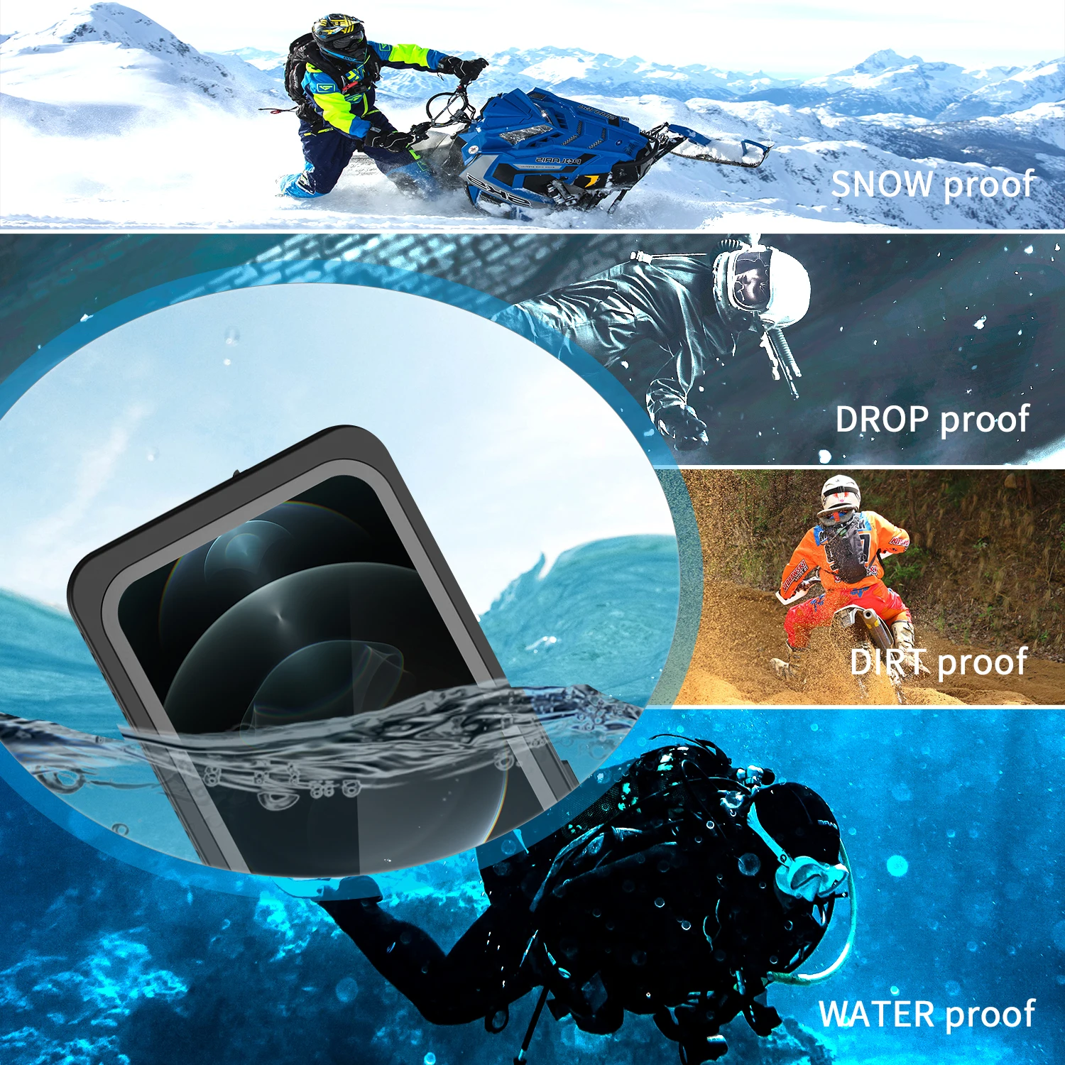 motorola edge plus case Full Sealed IP68 Underwater Case For Apple iPhone 13 12 Pro Max Mini 11 Pro XS Max XR 6 6S 7 8 Plus 5 SE Waterproof Diving Cover moto g7 power case