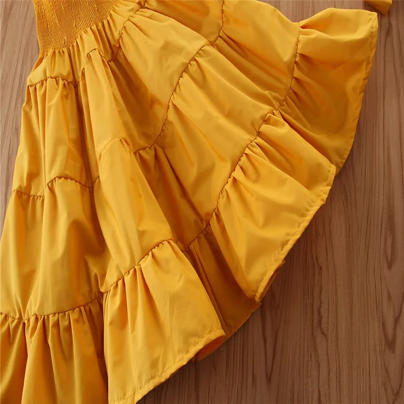 DFXD Baby Kids Girls Clothes Set 2020 Summer Cotton Solid White Off Shoulder Short Tops+Dress+Bow Headband 3pc Outfits 2-7Yrs