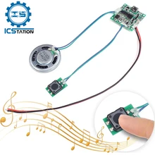 Voice Music Player Module 8M RAM Capacity Button Control MP3 WAV Recordable Sound DIY Music Box for Greeting Cards Mother's Day