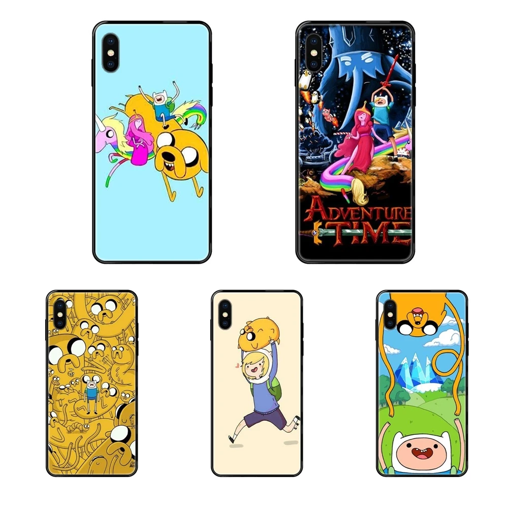 Cartoon Adventure Time Style Colores For Huawei P8 P9 P10 P20 P30 P40 P Smart Lite Plus Pro 2017 2019 Black Soft TPU Cell Phone | Мобильные