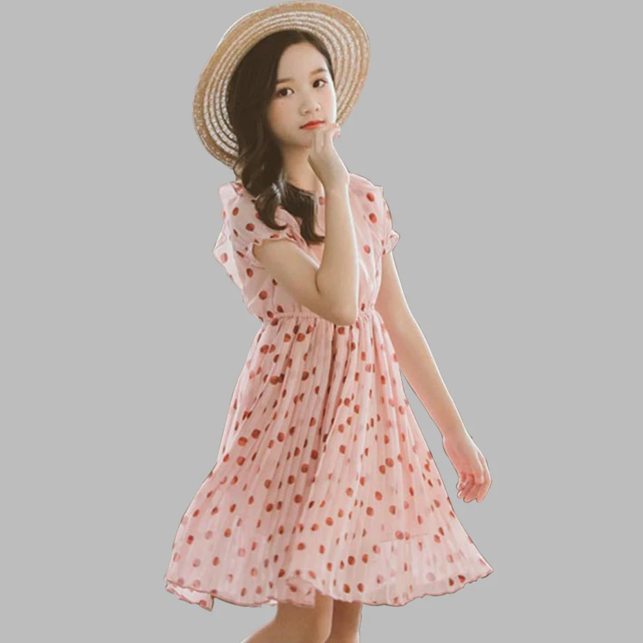 

2020 new girl dress fashion girl polka dot children dress kid dress spring summer girl party cute beach dress