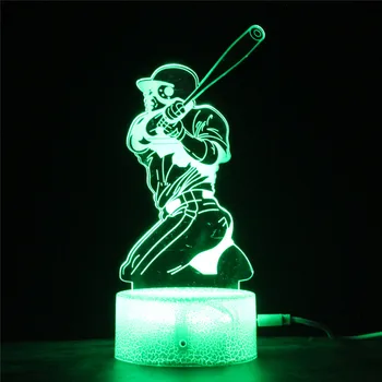 

LED 3D NightLight Major Sports Baseball MLB MVP Acrylic Night Lamp Light With Touch And Remote Lamps Lights Kids Decoration GiC