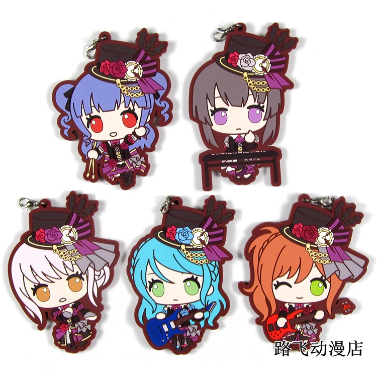 BanG Dream! Llavero con figuras anime japonés, charms de de silicona para teléfono móvil|Llaveros| AliExpress