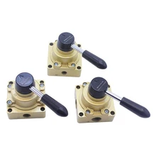 Ручной рычаг Пневматический воздушный Управление клапан 4 Порты и разъёмы 4 способ 3 позиции HV-02/03/04 герметизирующая ptfe-лента для 1/", герметизирующая ptfe-лента для 3/8", герметизирующая ptfe-лента для 1/", 3-Шестерни регулируемый