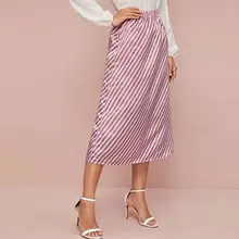 Европейский и американский стиль Ранняя весна новые диагональные полосатые юбки