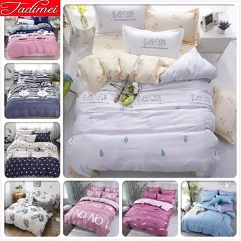 

Adult Kid Soft Cotton Duvet Cover 3/4 Pcs Bedding Set Single Twin Full Queen King Size 150x200 180x220 200x230 220x240 Bedspread