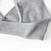 Soutien-gorge confortable en coton pour femmes, mince, de Style français, Sexy, plongeant en V, coupe triangulaire, croix, beauté, dos, petite taille ► Photo 3/6