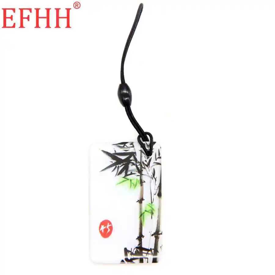 UID S50 1K 13,56 Mhz бамбуковый узор брелок сменный перезаписываемый NFC карта брелок значок жетон тег MF IC карта Быстрая 1 шт