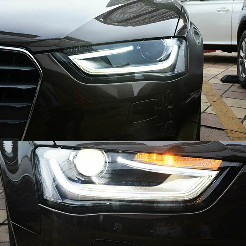 Автомобильный Стайлинг для Audi A4 фары 2013- высокая конфигурация A4 B9 светодиодный DRL Объектив двойной луч H7 HID Xenon bi xenon объектив