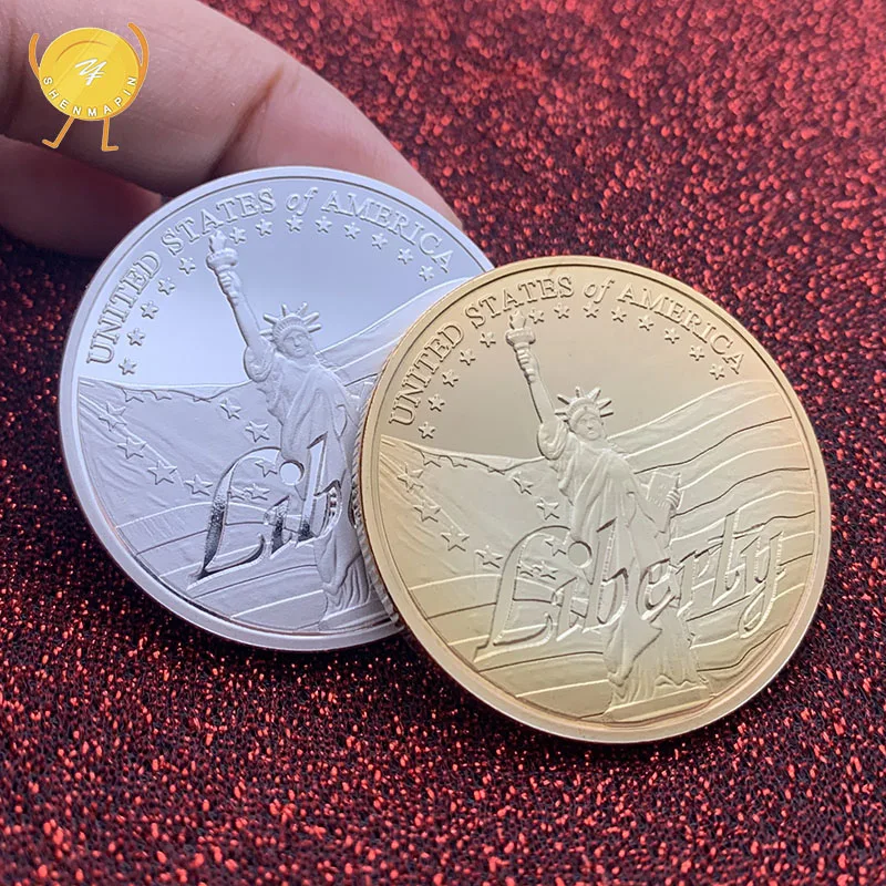 The Statue Of Liberty Commemorative Coin Unites States Eagle Badge