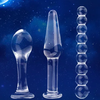 Balls Glass anal Sex toy adult toys Crystal Butt Plug for woman anus beads vagina Erotic Urethra backyard Stick gay sex products 1