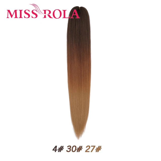 Miss Rola Synthetic 28Inch 100G NEW COLORS Hair Extension Yaki Straight Jumbo Braiding Hair Pre-Stretched Braid Kanekalon Hair 28INCH 100G