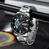 CURREN Stainless Steel Watches for Mens Creative Fashion Luminous Dial with Chronograph Clock Male Casual Wristwatches 4