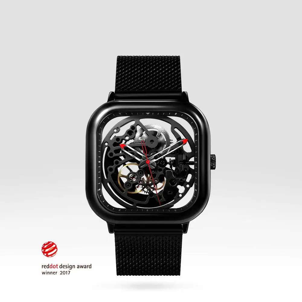 Deep Black Оригинальные прозрачные механические часы Mijia CIGA наручные часы Reddot Winner выдолбленные из нержавеющей стали Роскошные автоматические часы - Цвет: Deep Black