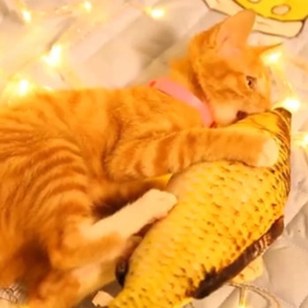 Pet Kitten Fish Shape Catnip Bite-resistant Playing Scratch Chewing Toy