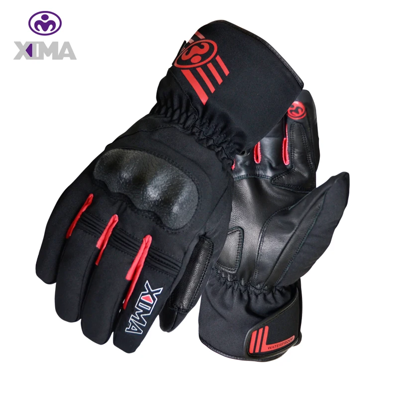 XIMA-78202 флисовые перчатки мужские для езды на мотоцикле зимние теплые ветрозащитные водонепроницаемые указательные наконечники с сенсорным экраном