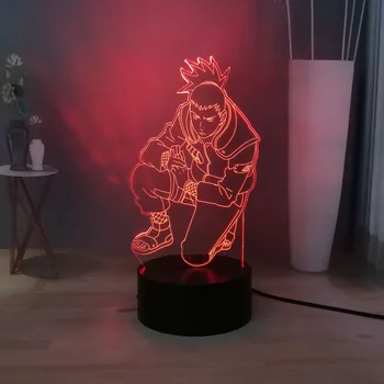 

Nara Shikamaru RGB Colorful Table Lamp Naruto USB Touch LED Night Light Remote Control Desk Lamp Child Room Sleeping Table Lamp