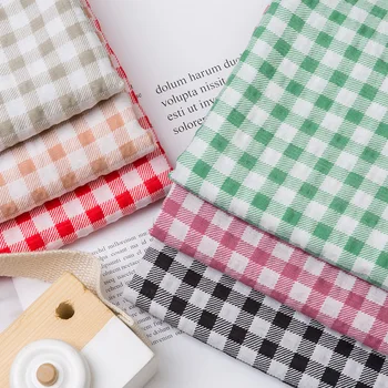 

Summer Thin Cotton Plaid Print Children's Clothing Fabric Cotton Compartment Anti-Mosquito Pants Shirt Shirt Fabric
