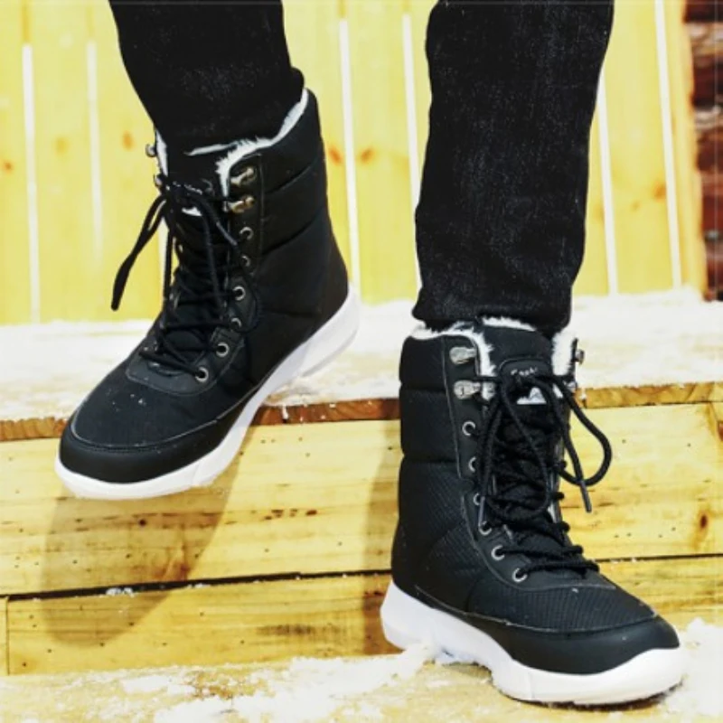 Men Boots 2019 Winter Shoes Men Waterproof Snow Boots With Warm Plush Winter Footwear Male Women Casual Boot Sneakers Unisex