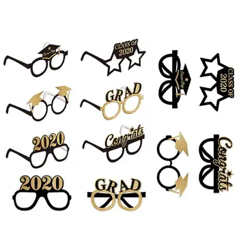 

12Pcs/Set Grad Paper Funny Glasses DIY Photo Props Graduation Party Decorations Eyewear Supplies