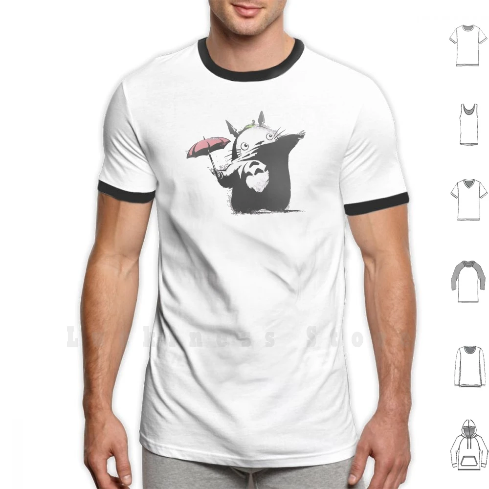 Camiseta de de My Street neborder, camiseta fresca de Totoro, paraguas, 6xl|Camisetas| - AliExpress