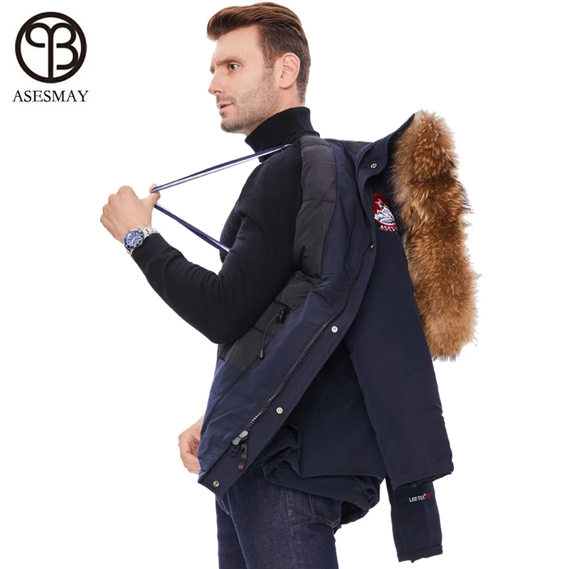 Asesmay 2021 Giacca Invernale Da Uomo Abbigliamento Di Marca Wellensteyn Parka Addensare Cappotto Caldo Con Cappuccio Con Collo Di Pelliccia Europeo P