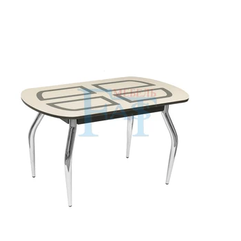

Dining table extendable table set MDF table with tempered glass for kitchen and dining room modern style for Russia home