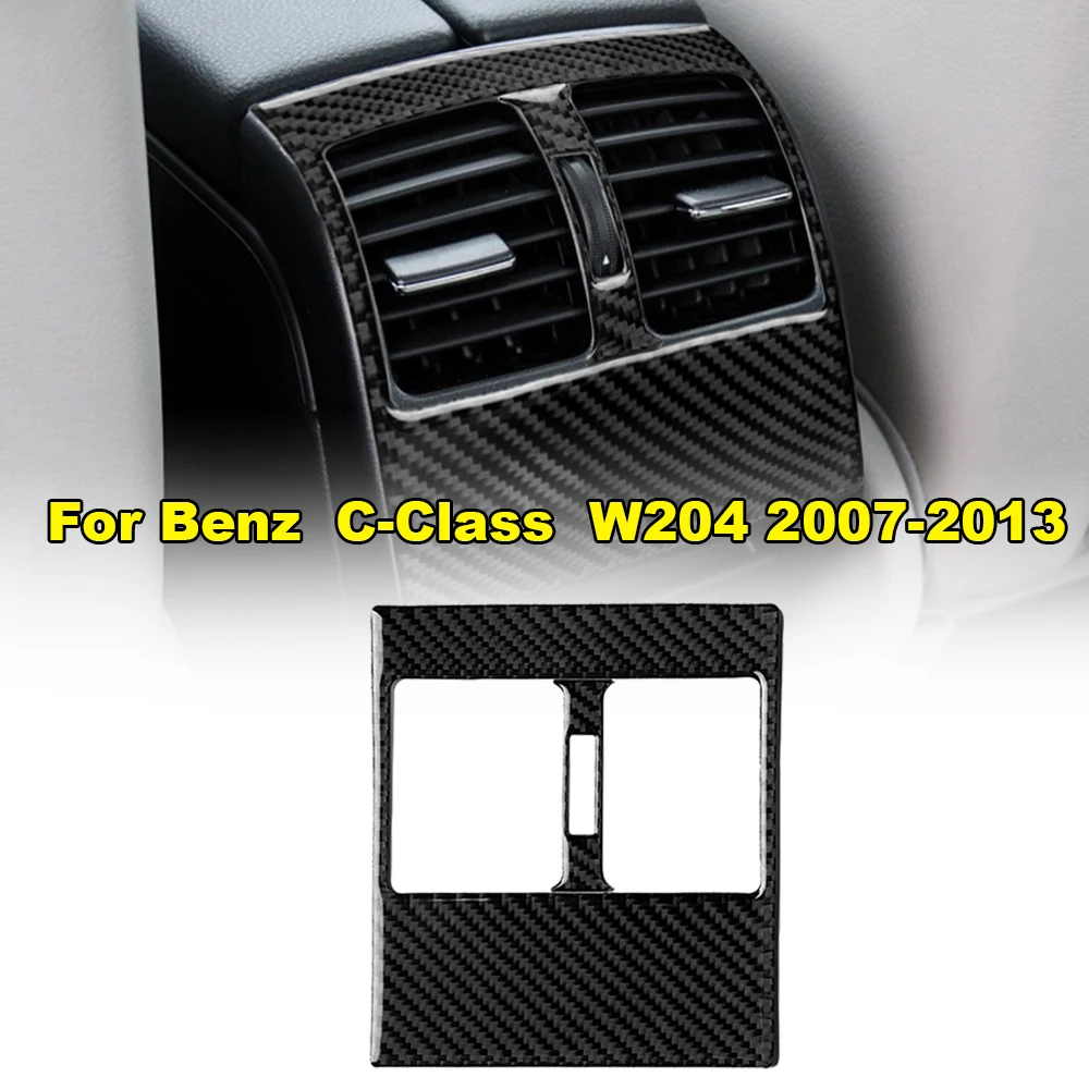 Для Mercedes-Benz c-класс W204 2007-2013 вентиляционное отверстие на выходе отделка износостойкая углеродное волокно черный комплект из 2 предметов запчасти