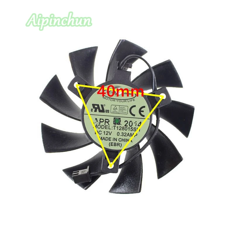 Вентилятор охлаждения для видеокарт EVGA GTX 650 650Ti GTS 450 75 мм T128015SH 2P 2Pin 12 В 0 32a кулер