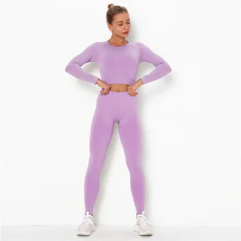 

Women's Gym Clothing Yoga Set Modern Sport Wear Leggings Women Long Sleeve Sports Suit Top Cloth for Fitness Exercise Training