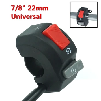 

7/8" Motorcycle Handlebar Fog Headlight Horn Start Kill Switch ON OFF Button 12V Handlebar Switch